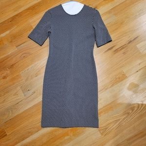 Theory black and white houndstooth dress